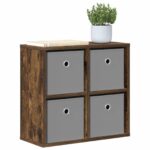 vidaXL Servírovacia skriňa so zásuvkou Dymová dub 49,5 x 22 x 47 cm – Obrázok 3