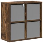vidaXL Servírovacia skriňa so zásuvkou Dymová dub 49,5 x 22 x 47 cm – Obrázok 8