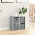 vidaXL Servírovacia skriňa so zásuvkou Sivý Sonoma 49,5 x 22 x 47 cm – Obrázok 4
