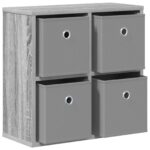 vidaXL Servírovacia skriňa so zásuvkou Sivý Sonoma 49,5 x 22 x 47 cm – Obrázok 5