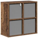 vidaXL Servírovacia skriňa so zásuvkou Staré drevo 49,5 x 22 x 47 cm – Obrázok 8