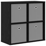vidaXL Servírovacia skriňa so zásuvkou Čierny dub 59,5 x 27 x 57 cm – Obrázok 2