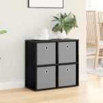 vidaXL Servírovacia skriňa so zásuvkou Čierny dub 59,5 x 27 x 57 cm – Obrázok 4