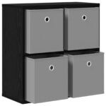 vidaXL Servírovacia skriňa so zásuvkou Čierny dub 59,5 x 27 x 57 cm – Obrázok 5