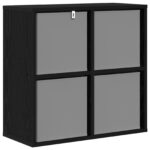 vidaXL Servírovacia skriňa so zásuvkou Čierny dub 59,5 x 27 x 57 cm – Obrázok 8