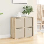 vidaXL Servírovacia skriňa so zásuvkou Sonoma dub 59,5 x 27 x 57 cm – Obrázok 4