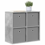 vidaXL Servírovacia skriňa so zásuvkou Betónová šedá 59,5 x 27 x 57 cm – Obrázok 3