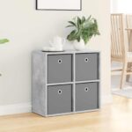 vidaXL Servírovacia skriňa so zásuvkou Betónová šedá 59,5 x 27 x 57 cm – Obrázok 4