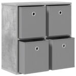 vidaXL Servírovacia skriňa so zásuvkou Betónová šedá 59,5 x 27 x 57 cm – Obrázok 5