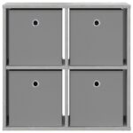 vidaXL Servírovacia skriňa so zásuvkou Betónová šedá 59,5 x 27 x 57 cm – Obrázok 6