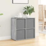 vidaXL Servírovacia skriňa so zásuvkou Sivý Sonoma 59,5 x 27 x 57 cm – Obrázok 4