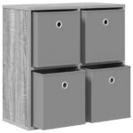 vidaXL Servírovacia skriňa so zásuvkou Sivý Sonoma 59,5 x 27 x 57 cm – Obrázok 5