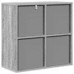 vidaXL Servírovacia skriňa so zásuvkou Sivý Sonoma 59,5 x 27 x 57 cm – Obrázok 8