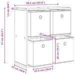 vidaXL Servírovacia skriňa so zásuvkou Remeselný dub 59,5 x 27 x 57 cm – Obrázok 13