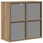 vidaXL Servírovacia skriňa so zásuvkou Remeselný dub 59,5 x 27 x 57 cm – Obrázok 8