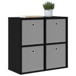 vidaXL Servírovacia skriňa so zásuvkou Čierny dub 68,5 x 32 x 67 cm – Obrázok 3
