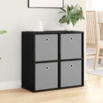 vidaXL Servírovacia skriňa so zásuvkou Čierny dub 68,5 x 32 x 67 cm – Obrázok 4