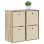 vidaXL Servírovacia skriňa so zásuvkou Sonoma dub 68,5 x 32 x 67 cm – Obrázok 3