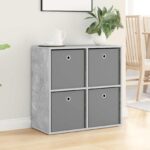 vidaXL Servírovacia skriňa so zásuvkou Betónová šedá 68,5 x 32 x 67 cm – Obrázok 4
