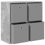 vidaXL Servírovacia skriňa so zásuvkou Betónová šedá 68,5 x 32 x 67 cm – Obrázok 5