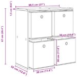 vidaXL Servírovacia skriňa so zásuvkou Dymová dub 68,5 x 32 x 67 cm – Obrázok 13