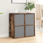 vidaXL Servírovacia skriňa so zásuvkou Dymová dub 68,5 x 32 x 67 cm – Obrázok 4