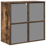 vidaXL Servírovacia skriňa so zásuvkou Dymová dub 68,5 x 32 x 67 cm – Obrázok 8