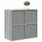 vidaXL Servírovacia skriňa so zásuvkou Sivý Sonoma 68,5 x 32 x 67 cm – Obrázok 3