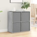 vidaXL Servírovacia skriňa so zásuvkou Sivý Sonoma 68,5 x 32 x 67 cm – Obrázok 4