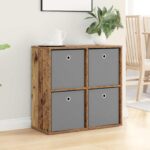 vidaXL Servírovacia skriňa so zásuvkou Staré drevo 68,5 x 32 x 67 cm – Obrázok 4