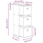vidaXL Servírovacia skriňa so zásuvkou Čierny dub 25,5 x 22 x 69,5 cm – Obrázok 11