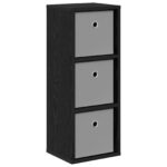 vidaXL Servírovacia skriňa so zásuvkou Čierny dub 25,5 x 22 x 69,5 cm – Obrázok 2