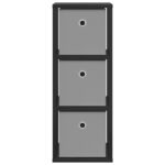 vidaXL Servírovacia skriňa so zásuvkou Čierny dub 25,5 x 22 x 69,5 cm – Obrázok 5