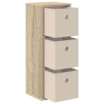 vidaXL Servírovacia skriňa so zásuvkou Sonoma dub 25,5 x 22 x 69,5 cm – Obrázok 4