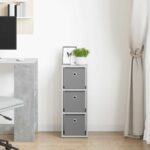 vidaXL Servírovacia skriňa Betónová šedá 25,5 x 22 x 69,5 cm – Obrázok 3