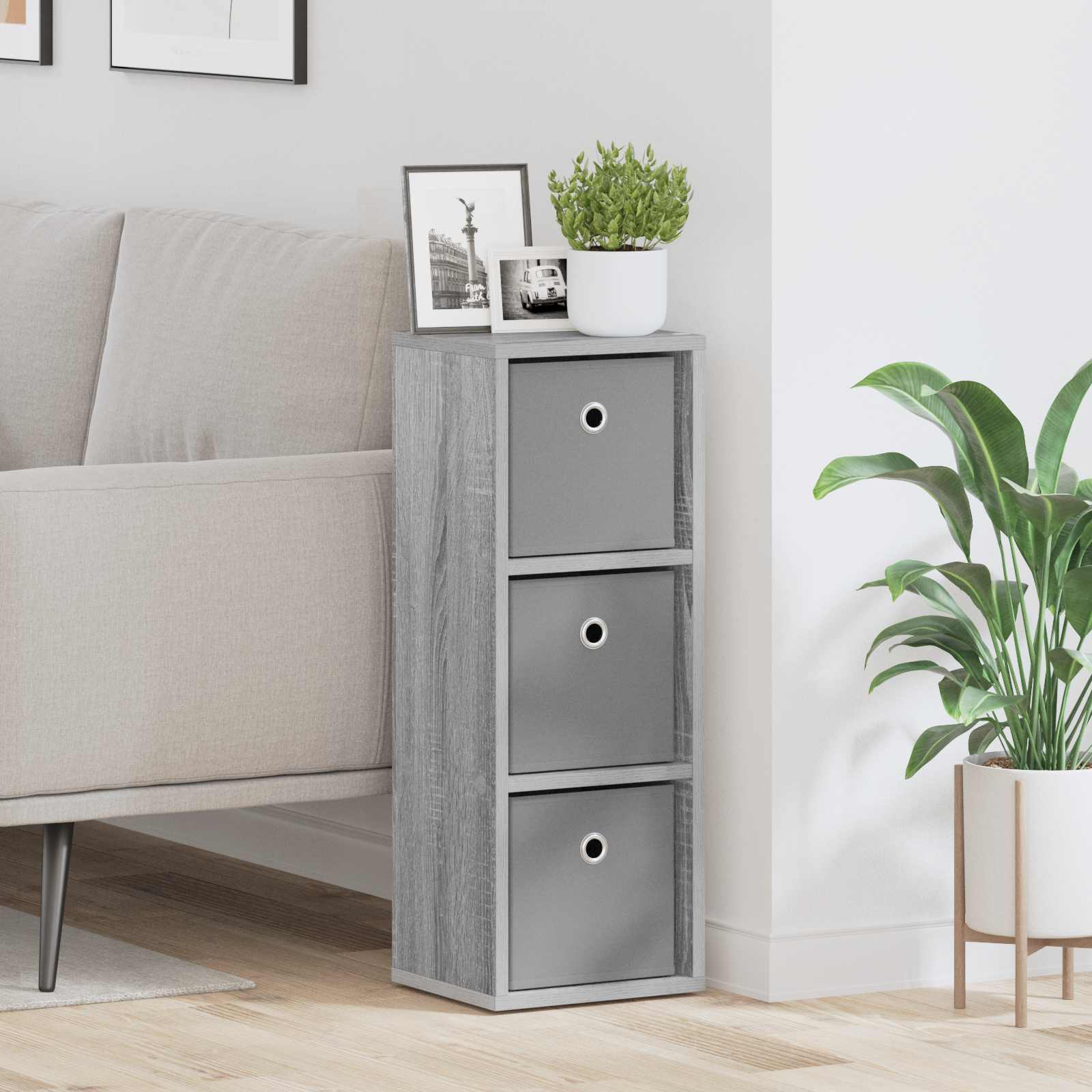 8000553_1.jpg vidaXL Servírovacia skriňa so zásuvkou Sivý Sonoma 25,5 x 22 x 69,5 cm – Obrázok 1