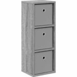 vidaXL Servírovacia skriňa so zásuvkou Sivý Sonoma 25,5 x 22 x 69,5 cm – Obrázok 2