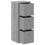 vidaXL Servírovacia skriňa so zásuvkou Sivý Sonoma 25,5 x 22 x 69,5 cm – Obrázok 4