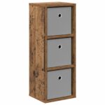 vidaXL Servírovacia skriňa so zásuvkou Staré drevo 25,5 x 22 x 69,5 cm – Obrázok 2