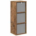 vidaXL Servírovacia skriňa so zásuvkou Staré drevo 25,5 x 22 x 69,5 cm – Obrázok 7