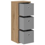 vidaXL Servírovacia skriňa Remeselný dub 25,5 x 22 x 69,5 cm – Obrázok 4