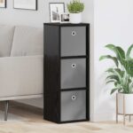 vidaXL Servírovacia skriňa so zásuvkou Čierny dub 30,5 x 27 x 84,5 cm