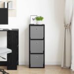 vidaXL Servírovacia skriňa so zásuvkou Čierny dub 30,5 x 27 x 84,5 cm – Obrázok 3