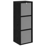 vidaXL Servírovacia skriňa so zásuvkou Čierny dub 30,5 x 27 x 84,5 cm – Obrázok 7