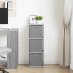 vidaXL Servírovacia skriňa Betónová šedá 30,5 x 27 x 84,5 cm – Obrázok 3