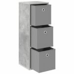 vidaXL Servírovacia skriňa Betónová šedá 30,5 x 27 x 84,5 cm – Obrázok 4