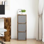vidaXL Servírovacia skriňa so zásuvkou Dymová dub 30,5 x 27 x 84,5 cm – Obrázok 3