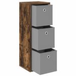vidaXL Servírovacia skriňa so zásuvkou Dymová dub 30,5 x 27 x 84,5 cm – Obrázok 4