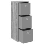 vidaXL Servírovacia skriňa so zásuvkou Sivý Sonoma 30,5 x 27 x 84,5 cm – Obrázok 4