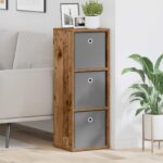 vidaXL Servírovacia skriňa so zásuvkou Staré drevo 30,5 x 27 x 84,5 cm